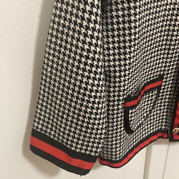 Bonnie’s Gift Girls Houndstooth Wool Blend Cardigan Style Jacket. Size 10. - Picture 4 of 8